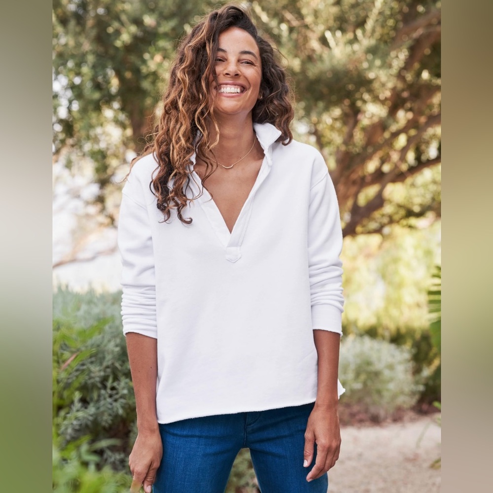 Frank & Eileen - Patrick Popover Henley - XS - White